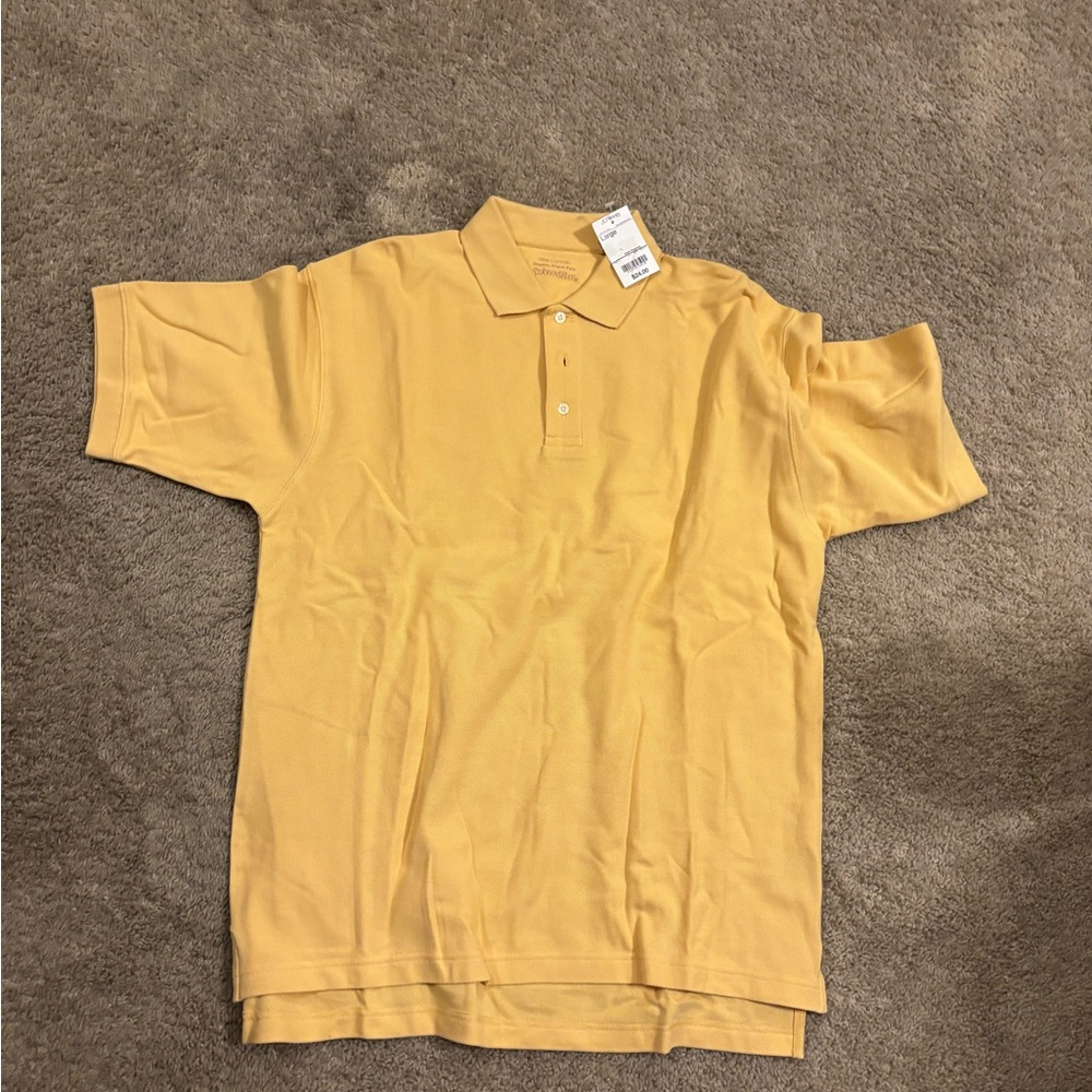 St. John's Bay Men's Short-Sleeve Polo in Yellow